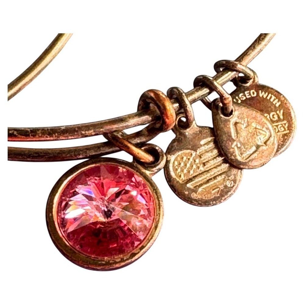 Alex and Ani 2 X October Birthstone Gold Bangles - Picture 3 of 4